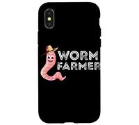 Worm Farmer Happy Worm Farmer Red Wiggler Worm Garden Case for iPhone X/XS