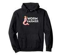 Worm Farmer Happy Worm Farmer Red Wiggler Worm Garden Pullover Hoodie