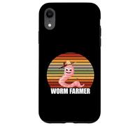 Worm Farmer Retro Vintage Worm Hat Red Wiggler Worm Compost Case for iPhone XR