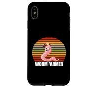 Worm Farmer Retro Vintage Worm Hat Red Wiggler Worm Compost Case for iPhone XS Max