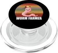 Worm Farmer Retro Vintage Worm Hat Red Wiggler Worm Compost PopSockets PopGrip for MagSafe