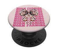 Worm Farming Vermiculture Worm Farmer Farm Girl Coquette PopSockets Adhesive PopGrip
