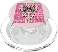 Worm Farming Vermiculture Worm Farmer Farm Girl Coquette PopSockets PopGrip for MagSafe