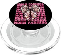 Worm Farming Vermiculture Worm Farmer Farm Girl Coquette PopSockets PopGrip for MagSafe