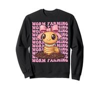 Worm Farming Vermiculture Worm Farmer Farm Girl Coquette Sweatshirt