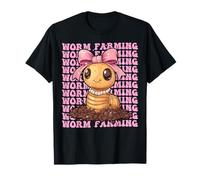 Worm Farming Vermiculture Worm Farmer Farm Girl Coquette T-Shirt