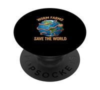 Worm Farms Save The World Compost Recycling Hero PopSockets Adhesive PopGrip