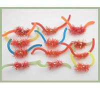 Worm Fishing Fly, 12 Pack Wiggly Worms, Size 10 For fly Fishing