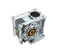 Worm Gear Box With High Torque, NMRV040/RV040 86mm Worm Gearbox Ratio 5-100:1 1.4cm Shaft NEMA 24/34 80/90mm Stepper Motor(For Nema24,Ratio20)