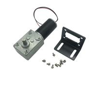 Worm Gear electronic starter DC 12V 24V High Torque Reversed Reducer Rotating Table Door Self-locking electronic starter MQXFCZUX(24V 260rpm,Package A)