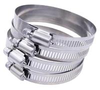 Worm Gear Hose Pipe Clamp, Stainless Steel Adjustable Hose Clamps Tri Gear Worm 6-600mm Water Pipes Pack 5/10 Pcs(400mm x 10Pcs)