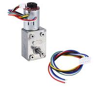 Worm Gear Motor, DC 12V Reversible High Torque Turbo Worm Gear Box Reduction Electric Motor + Encoder (20RPM)