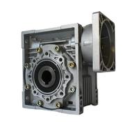 Worm Gear Reducer Nmrv063 rv75 nmrv110 2.4CM Input Flange High Torque Deceleration Motor Metal Transmission Drive Reduction Gearbox(80b14 19mm,Ratio 25)