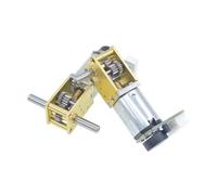 Worm gear single shaft/double shaft 1218-N20 DC gear electronic starter with encoder 3V 6v 12V gear low speed and large torque electronic starter ICXLPMC(Double shaft,6V34RPM)