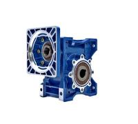 Worm Gearbox Gear Reducer NMRW 063 Input 14/19/22/24mm Output 25mm Ratio 5:1/100:1 No Need to add Oil(Ratio 50 to 1,Input 19 FL80B5)