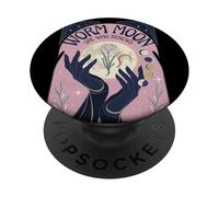 Worm Moon She Who Renews March 2026 Art Nouveau Moon Phases PopSockets Adhesive PopGrip