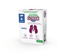 WORM SCREEN Dog, 4 Tablets - Dog Worming Treatment - Vet Approved Dewormer for Dogs & Puppies Over 2 Weeks / 2kg+ in Weight - Kills Roundworms, Hookworms & Tapeworms - Easy Oral Treatment