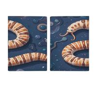 Worm Shape Biological Passport Card Holder Travel Passport Covers Case Pu Passport Book Cover Passport Wallet Cover Case Passport Protective Cover Unisex Passport Protector, style, 20.3x13.8cm