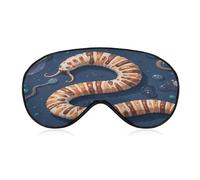 Worm Shape Biological Sleep Mask Soft and Comfortable Night Sleeping Mask Face-Hugging Padded Eye Cover with Adjustable Band for Deep Rest Travel Shift Work