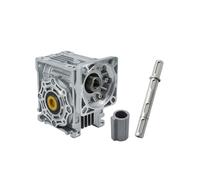 Worm Speed Reducer RV030 DC Motor 8mm Input 14mm Output Ratio 5:1 to 80:1 with Dual Shaft Accessories for NEMA23/60x60mm Motor(Ratio 5 to 1)