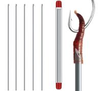 Worm Threader, 5Pcs Worm Threader Fishing Bait Rig Tool, Stainless Steel Fishing Rigging Bait Needle Hollow, Portable & Practical Fish Tackle Kit