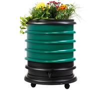 WORMbox | Wormbricomposter 4 trays Dark Green + Planter | 64 Litres | Compost your organic waste, earthworms/earthworms produce vermicompost