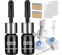 Wormeer 2-Pack Windshield Repair Kit & Windscreen Repair Kit, DIY Glass Crack Mend with Long-Lasting Nano Fluid for All Crack Types, Automotive Glass Mend Tool