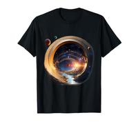 Wormhole Planets on Bridge and White Hole T-Shirt