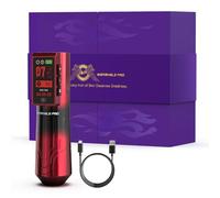 WORMHOLE PRO Tattoo Gun ROSSA Wireless Tattoo Machine with Smart Display - Normal/Slow Frequency Modes, Brushless Outer-Rotor Motor, 2300mAh Battery, High-Precision Tattoo Pen for Lining & Shading