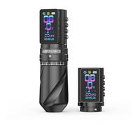 Wormhole Tattoo Gun Wireless Tattoo Machine Multi-function Tattoo Pen 2,300mAh Battery with Replacement Power Supply, Smart Display, 3 Working Modes, 7 Strokes Length for Artists