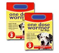 Worming Tablets for Medium & Large Dogs Up To 40kg - 2 Pack | 8 Tablets | One Dose Wormer | Treats Roundworms, Tapeworms and Hookworms | Johnsons (Large Dogs)