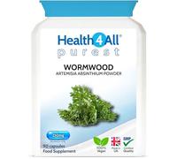 Wormwood 250mg Capsules, 90 Vegan Capsules, Artemisia Absinthium Powder, Purest Additive-Free Herbal Supplement for Adults | Made in UK by Health4All