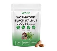 Wormwood Black Walnut and Clove Detox Cleanse for Humans - 90 Capsules - Parasite Cleanse Tincture for Humans - Candida Cleanse - Gut & Colon Support - Natural Herbs for Intestinal Detox