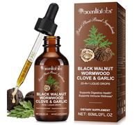 Wormwood Black Walnut Liquid Drops,20 in 1 Premium Herbal Blend Supplement for Gut Detox Cleanse and Digestive Well-Being, Alcohol-Free Gut-Friendly-60ml