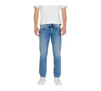 Worn Out Effect Cotton Jeans - male - Replay - Slim Fit Jeans - Blue - W33 L32 - Jeans W33 L32