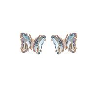 Worn That Decoration Gradient Ord Dazzling Earrings EarringsCreative Light Holiday In Be The Can Pearl Hoop for Women (Light blue, One Size)