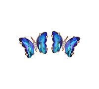 Worn That Decoration Gradient Ord Dazzling Earrings EarringsCreative Light Holiday In Be The Can Pearl Hoop for Women (Blue, One Size)