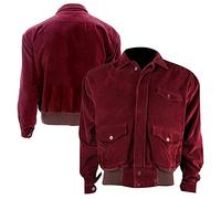 WORNRICH Mens Shining Jack Nicholson Jack Torrance Red Bomber Corduroy Jacket - Halloween Costume