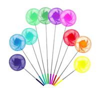 Worown 10 Pack Long Telescopic Butterfly Nets, Extendable Fishing Nets for Kids, 37 to 86 cm nets for Kids Catching Little fish, Crabbing and Insects, Enjoy Beach, Garden, Pool Outdoor (10 Colors)