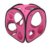 Worown 18-Hole Red Collapsible Balloon Sizer Cube Box - 1” to 12” Balloon Size Measuring Tool for Balloons Decoration, Ideal for Arches & Columns, No Assembly Needed