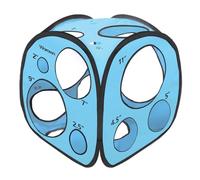 Worown 18 Holes Balloon Sizer Cube Box, Large Balloon Sizing Box, 1-12 Inch Collapsible Balloons Measurement Tool for Party Decoration, Ideal for Balloons Arches & Columns, No Assembly Needed (Blue)