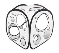 Worown 18 Holes Balloon Sizer Cube Box, Large Balloon Sizing Box, 1-12 Inch Collapsible Balloons Measurement Tool for Party Decoration, Ideal for Balloons Arches & Columns (White)