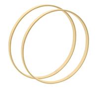 Worown 2 Pcs 30cm Wooden Bamboo Floral Hoops Wreath Rings for Making Wedding Wreath Decor and Wall Hanging Craft