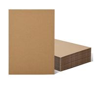 Worown 20 Pack A4 (210 x 297 mm) Cardboard Sheets, 3mm Thickness Corrugated Cardboard, Kraft Board for Painting, Modeling, Arts & Crafts