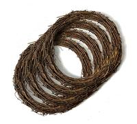 Worown 4 Pcs 30cm Natural Grapevine Wreaths Vine Branch Wreath Rattan Wreath for DIY Christmas Craft, Front Door Wall Hanging, Wedding and Party Decors