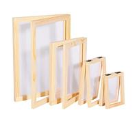 Worown 4 Sizes (A4, A5, A6 & A7) 2 in 1 Wooden Paper Making Screen, Frame for DIY Crafts