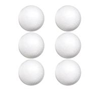Worown 6 Pack 10 cm White Foam Balls, Solid Polystyrene Balls for Arts & Crafts, Ornaments School Projects Wedding Decorations