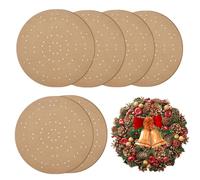 Worown 6 Pack 12 Inch Wreath Boards, Wreath Forms Frames with Holes for Decorating Wedding, Christmas Ornaments, Halloween Accents, Thanksgiving Day Accessories, and Wall Mountable Artworks