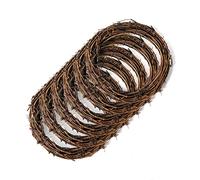 Worown 6 Pcs 15cm Natural Grapevine Wreaths Vine Branch Wreath Rattan Wreath for DIY Christmas Craft, Front Door Wall Hanging, Wedding and Party Decors