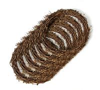 Worown 6 Pcs 20cm Natural Grapevine Wreaths Vine Branch Wreath Rattan Wreath for DIY Christmas Craft, Front Door Wall Hanging, Wedding and Party Decors